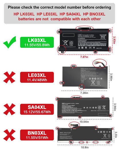 IEFUU LK03XL Battery Compatible with HP Envy X360 Convertible Notebook 15m-cn0xxx 15m-cn0012dx 17m-ae0xx 15m-bp 17-ae1xx 15-bq2xx 17t-ce 15m-cn0011dx 15m-bp112dx LKO3XL 916814-855 L09281-855