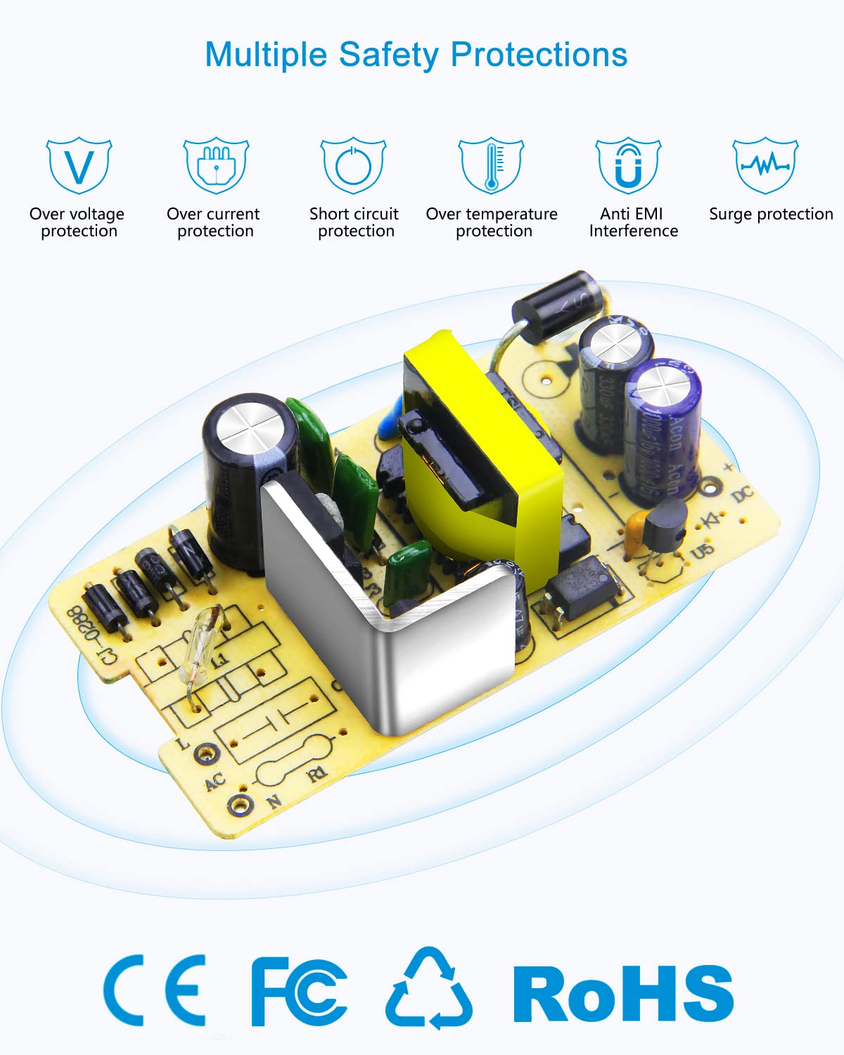 ALITOVE AC to DC Converter 110V to 12V Converter 3A Power Supply 36W Max with Car Cigarette Lighter Socket for Car Vacuum Cleaner Car Dash Cam Car MP3/MP4 Car Fan