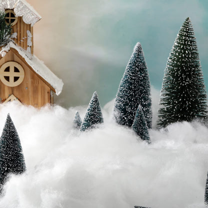 Tatuo 3 Bags Christmas Fake Snow Artificial Snow Blanket Fiber Fluffy Snow Indoor Snow for Christmas Tree Winter Mantle Village Decor, Nativity and Easy Christmas Display Decoration, 5.3 oz Per Bag
