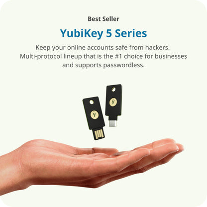 Yubico - YubiKey 5C NFC - Two-factor authentication (2FA) security key, connect via USB-C or NFC, FIDO certified - Protect your online accounts