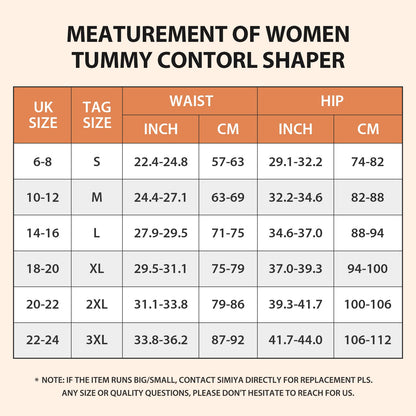 SIMIYA Women Tummy Control Knickers High Waisted Shapewear Slimming Underwear Comfort Body Shaper (M) Black