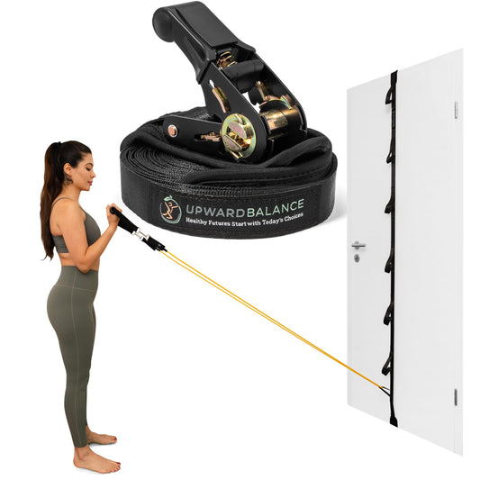 Door Anchor Strap for Resistance Bands - Heavy-Duty Multi-Loop Resistance Band Door Anchor Strap - Up to 9 Anchor Points, Portable Door Exercise Equipment for Home Workouts, Fits 6-8 ft Doors, Jeteca