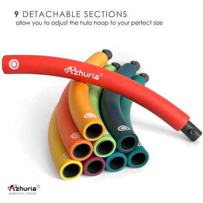Azhuria Weighted Hula Hoop Plus Size | 3.2lb Weight, 43in Diameter | Extra Large Hula Hoop for Adults Weight Loss | Easy to Spin, Soft Padding | Exercise Hoop for Beginners & Advanced Hoopers