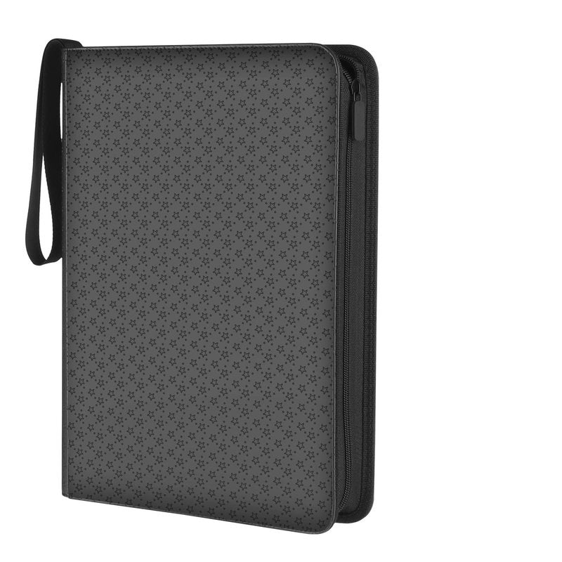 9-Pocket Card Binder - Holds 432 Cards, Premium Zippered Card Album Folder, 24 Side Loading Pages, Compatible with Penny Sleeves for Basketball Football, TCG, and Game Card Storage & Display(Black)