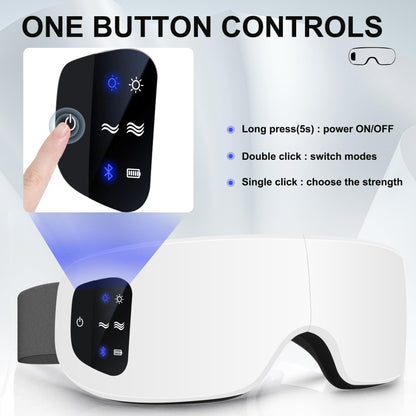 ESLYYDS Eye Massager with Heat, Compression, Heated Sleep Mask, Mothers Fathers Day Birthday Gifts for Women Men, Massager Scalp for Eye Strain Relief, Foldable,Comfortable