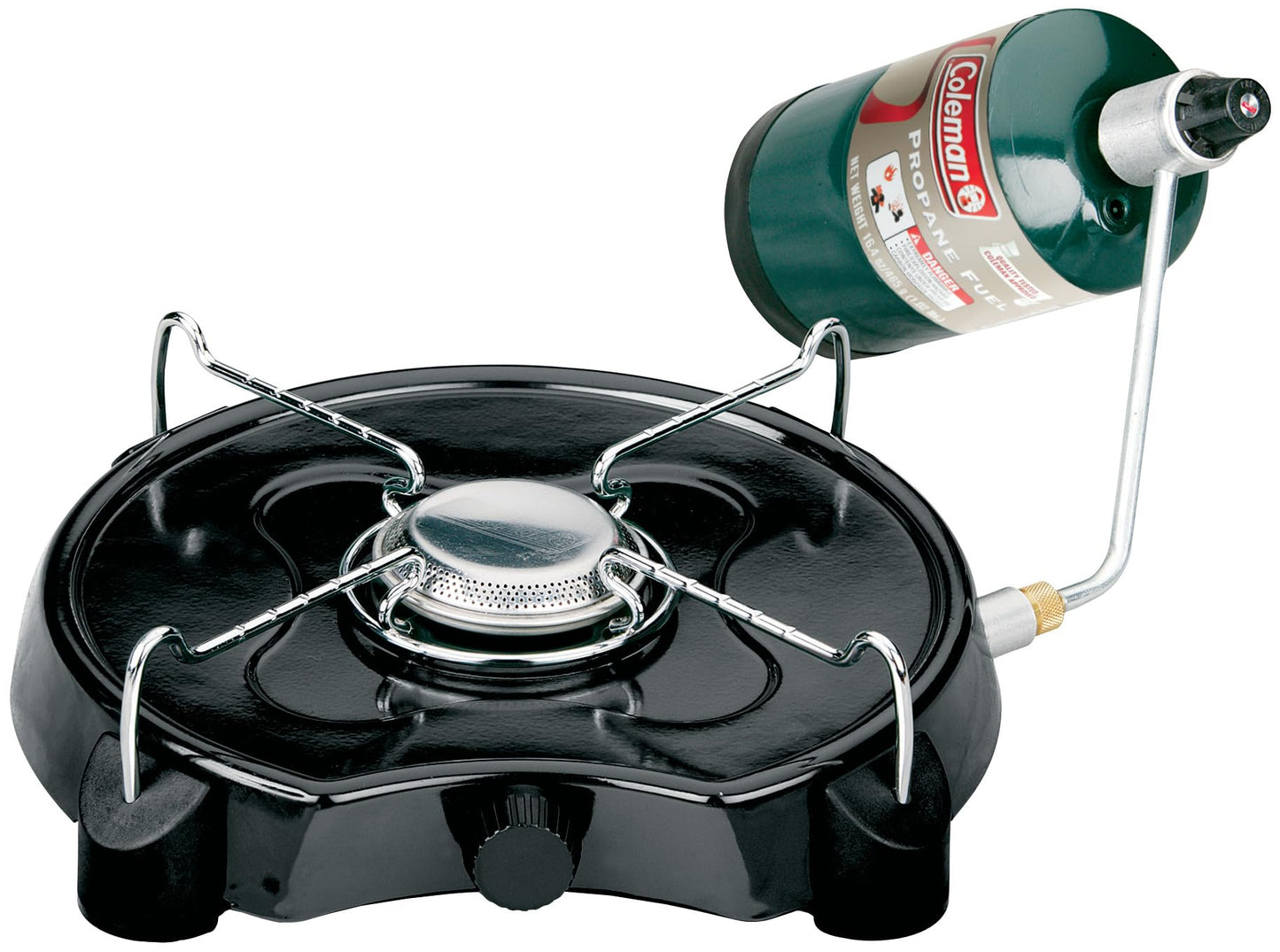 Coleman PowerPack 7,500 BTU Propane Camping Stove, Portable Adjustable Burner with Precise Temperature Control Fits 12-Inch Pan, Great for Camping, Hunting, Backpacking, Tailgating, & More
