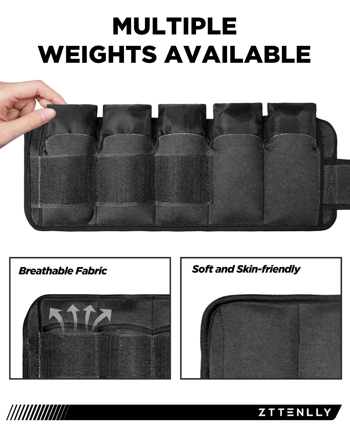 Adjustable Ankle Weights for Women Men and Kids | 1 Pair 5 10 15 18 20 Lbs Leg Wrist Ankle Weight Straps for Yoga, Walking, Running, Aerobics, Gym, Dance, Pilates, Cardio