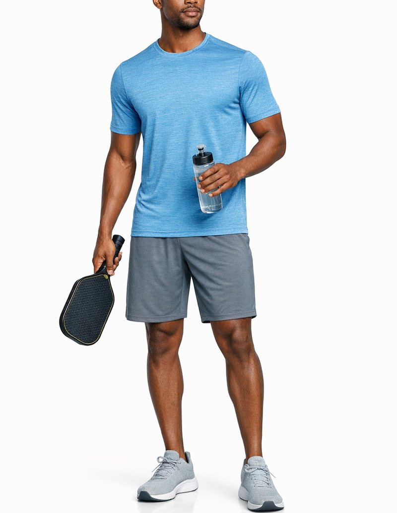 5 Pack Men’s Active Quick Dry Crew Neck T Shirts | Athletic Running Gym Workout Short Sleeve Tee Tops Bulk (Set 10, X-Large)
