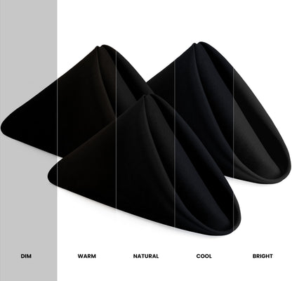 Utopia Home Black Cloth Napkins (12 Pack, 20x20 Inches), Ideal Dinner Napkins for Party, Wedding and Lunch/Dinner