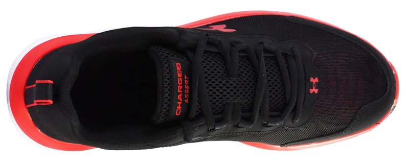 Under Armour Mens Charged Assert 9 Marble Running Shoe, Black(001 Red, 11.5 US