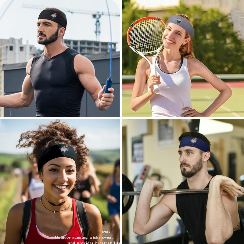 3pcs Sweat Bands Headbands Men Women Sweatbands Sports Running Workout Headbands for Men Cooling Head Band for Sweat Head Bands Mens Elastic Non-Slip Headband Hairband for Cycling Gym Climbing Gifts