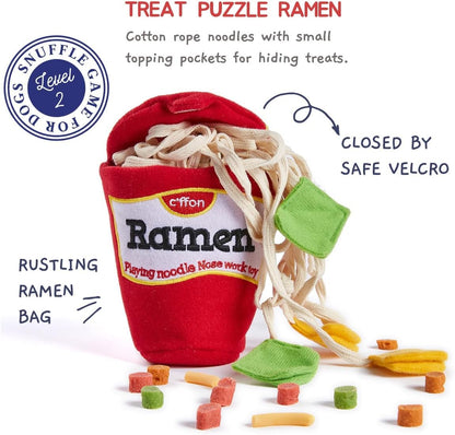 CHEWFFON Dog Puzzle Toy, Interactive & Enriching Snuffle Game for Small & Medium Dogs, Durable Hide and Seek Crinkle Toy, Treat Dispensing & Nose Work Fun