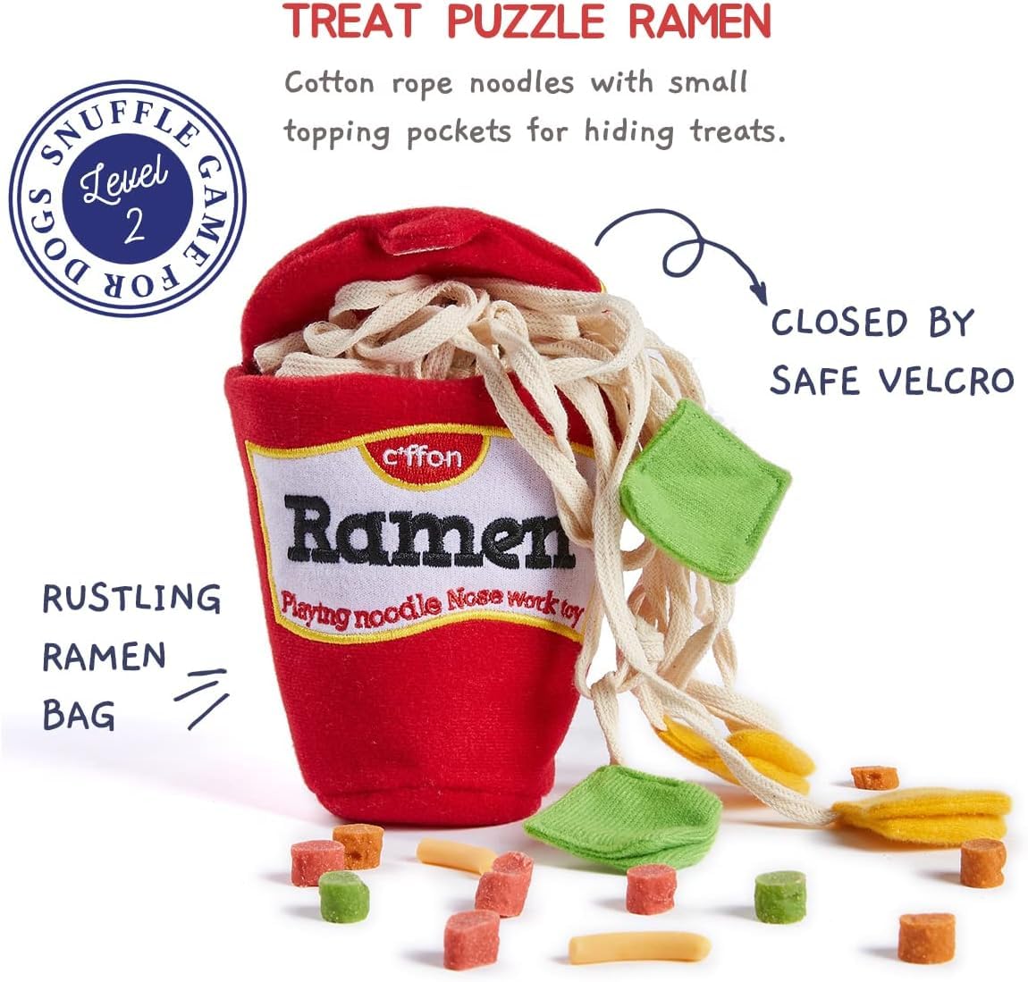 CHEWFFON Dog Puzzle Toy, Interactive & Enriching Snuffle Game for Small & Medium Dogs, Durable Hide and Seek Crinkle Toy, Treat Dispensing & Nose Work Fun