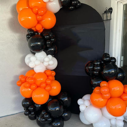 Orange and Black Balloons, Halloween Balloons Set, 67pcs 12 Inch Black Orange Confetti Balloon for Halloween Celebration Trick or Treat Party Spooky Ghost Party Bar Anniversary Graduation Decoration