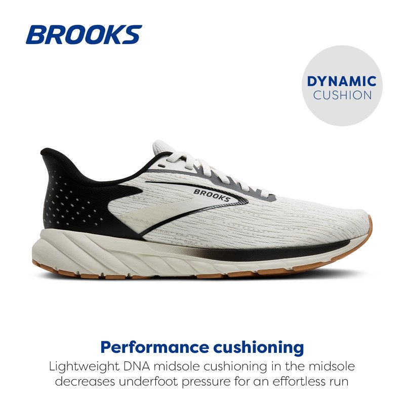 Brooks Men’s Anthem 7 Neutral Running Shoe - White/Black/Tan - 10.5 Medium