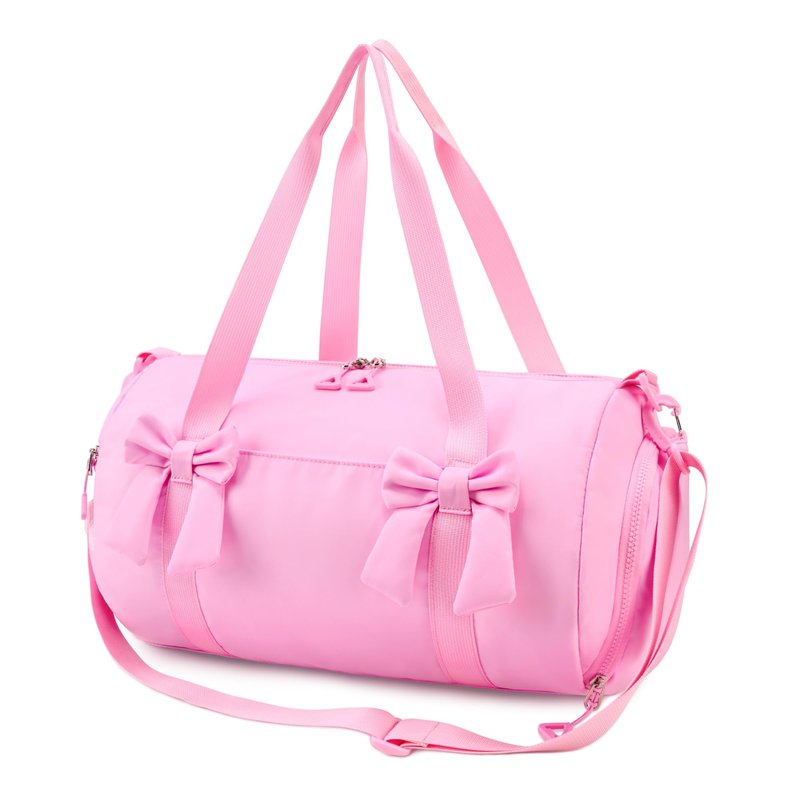 STELLE Dance Bag for Girls Pink Gymnastics Duffle Bag with Shoe Compartment Kids Cheer Bags Ballet Gifts Sports Gym Travel(Taffy Pinkt,F)