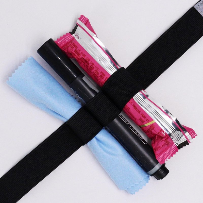 Race Number Belt - 2-Pack Bib Belts with 6 Energy Gel Loops | No Safety Pins for Marathon & Triathlon Running