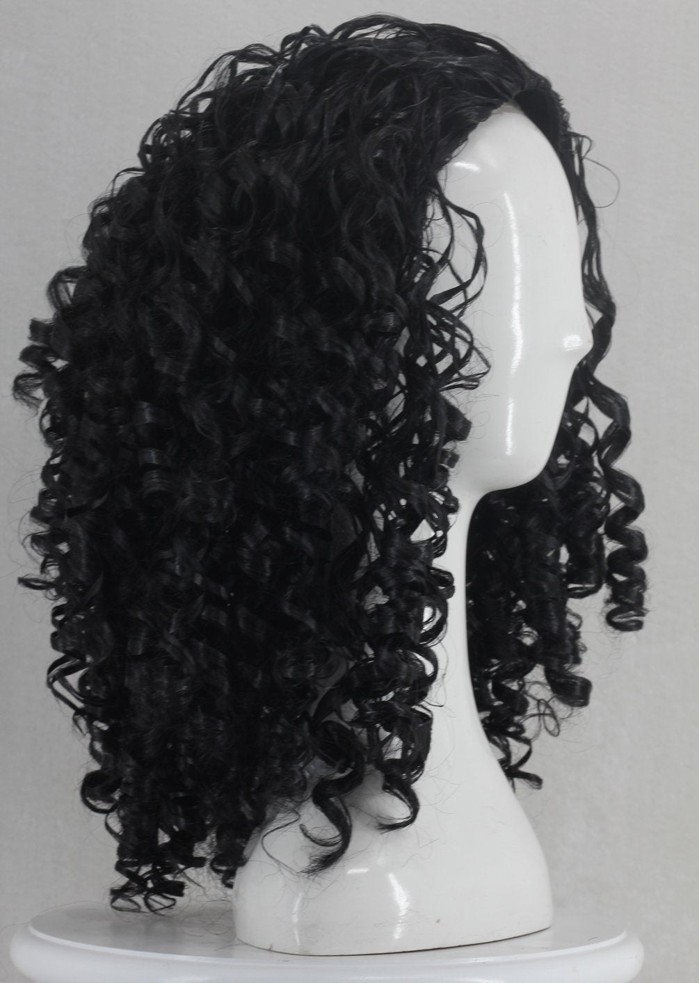 Angelaicos Unisex Wavy Halloween Costume Full Wig Long Dark Brown (Men's Wig)