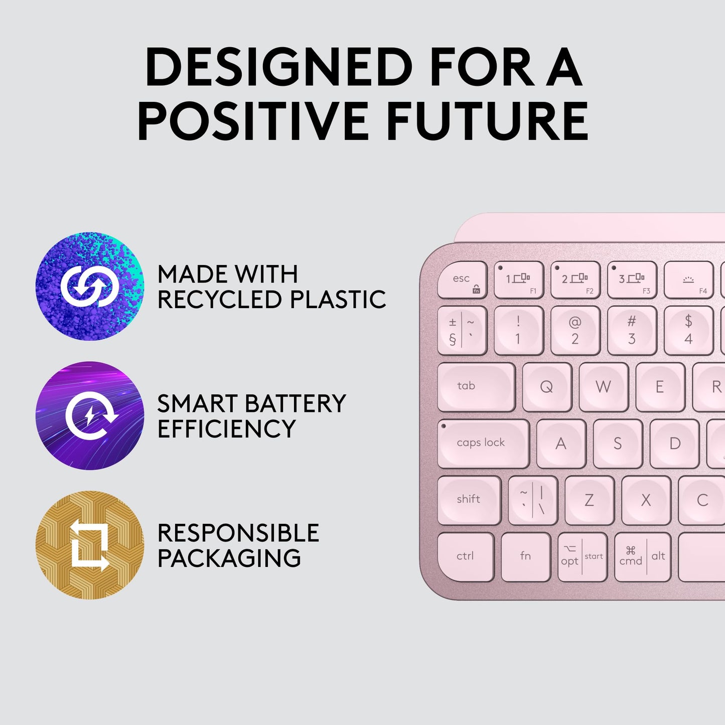 Logitech MX Keys S Wireless Keyboard, Low Profile, Fluid Precise Quiet Typing, Programmable Keys, Backlighting, Bluetooth, USB C Rechargeable, for Windows PC, Linux, Chrome, Mac - Graphite