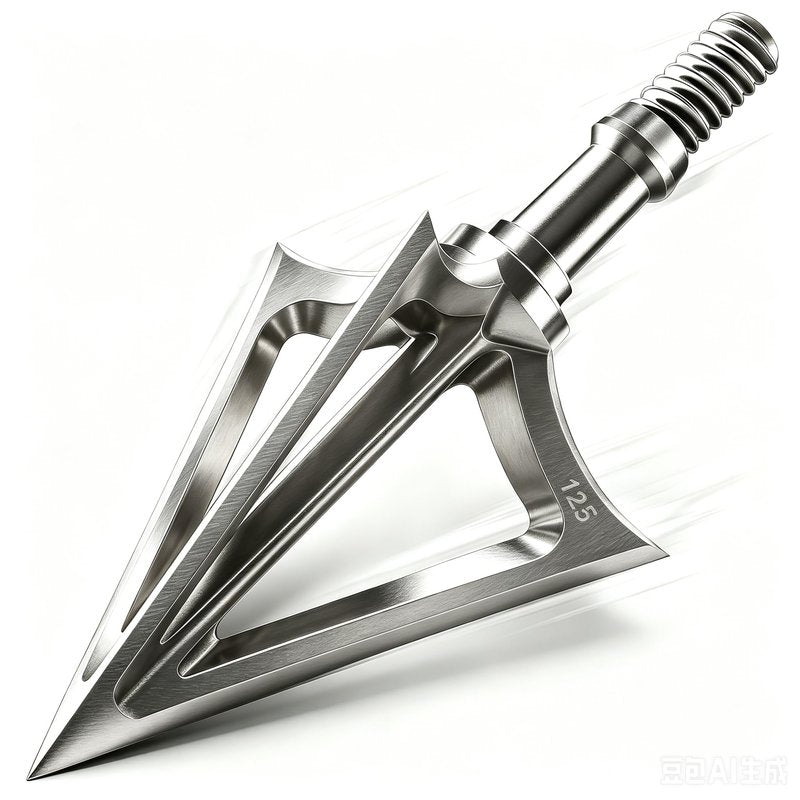 JIANZD 12pcs Hunting Archery Broadhead 125 Grain,420 Stainless Steel Fixed Blade Broadhead Arrow Tips Archery Arrowhead for Crossbow and Compound Bow