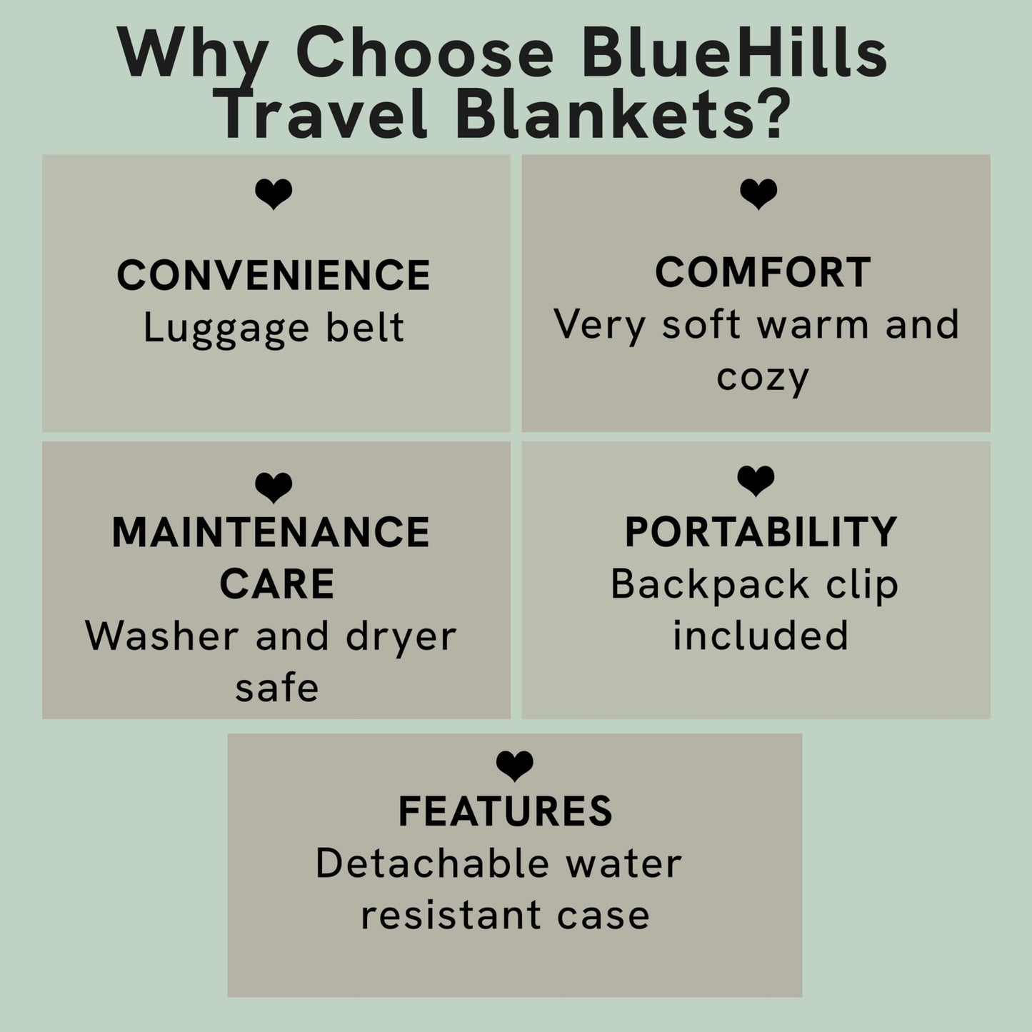 BlueHills Ultra Compact Travel Blanket in Portable Case Premium Soft Large Airplane Blanket Flight Essentials for Car Plane Train Hotel Layover Peacock Teal C004