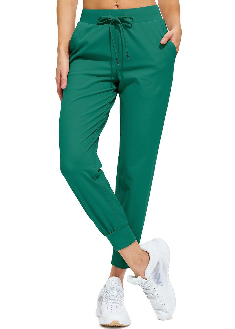 Libin Women's Joggers Pants Athletic Dance Sweatpants with Pockets Running Tapered Casual Pants for Workout,Lounge, Green S