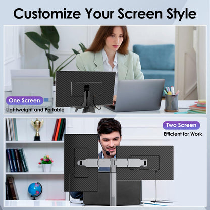 Redalf 15.6" Laptop Screen Extender, 1080P FHD Triple Portable Laptop Monitor Extender,Detachable Screen Travel Monitor for 13"-17.3" Laptops (Mac/Wins/Chrome/Dex)