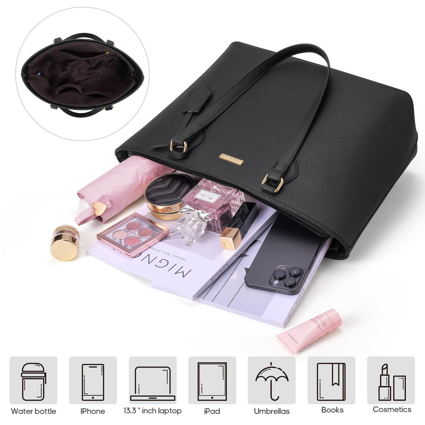 4PCS Women Fashion Handbags Purses Wallet Shoulder Bags Casual Tote Bag Crossbody Bags, Handbag Set Gift for Ladies Girls, Satchel Purse Set for Women