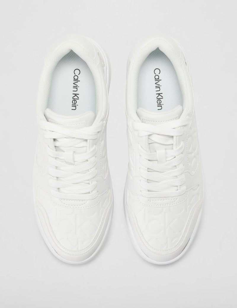 Calvin Klein Women's Aelora Sneaker, White 141, 7