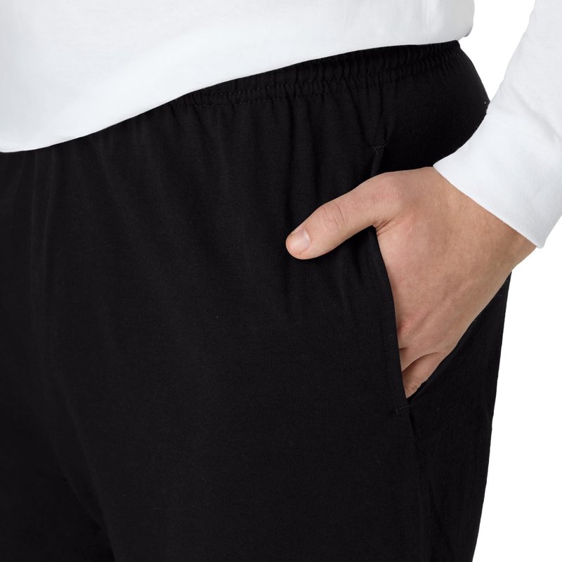 Hanes Men's Jersey With Pockets Short, Black, 3X-Large US