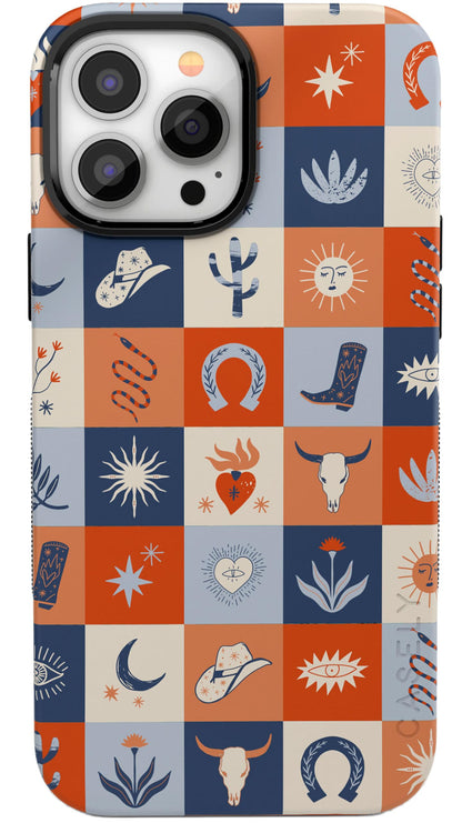 Casely iPhone 14 Pro Case | Opposites Attract | Day & Night Mountains | Compatible with MagSafe | Bold Protective Design