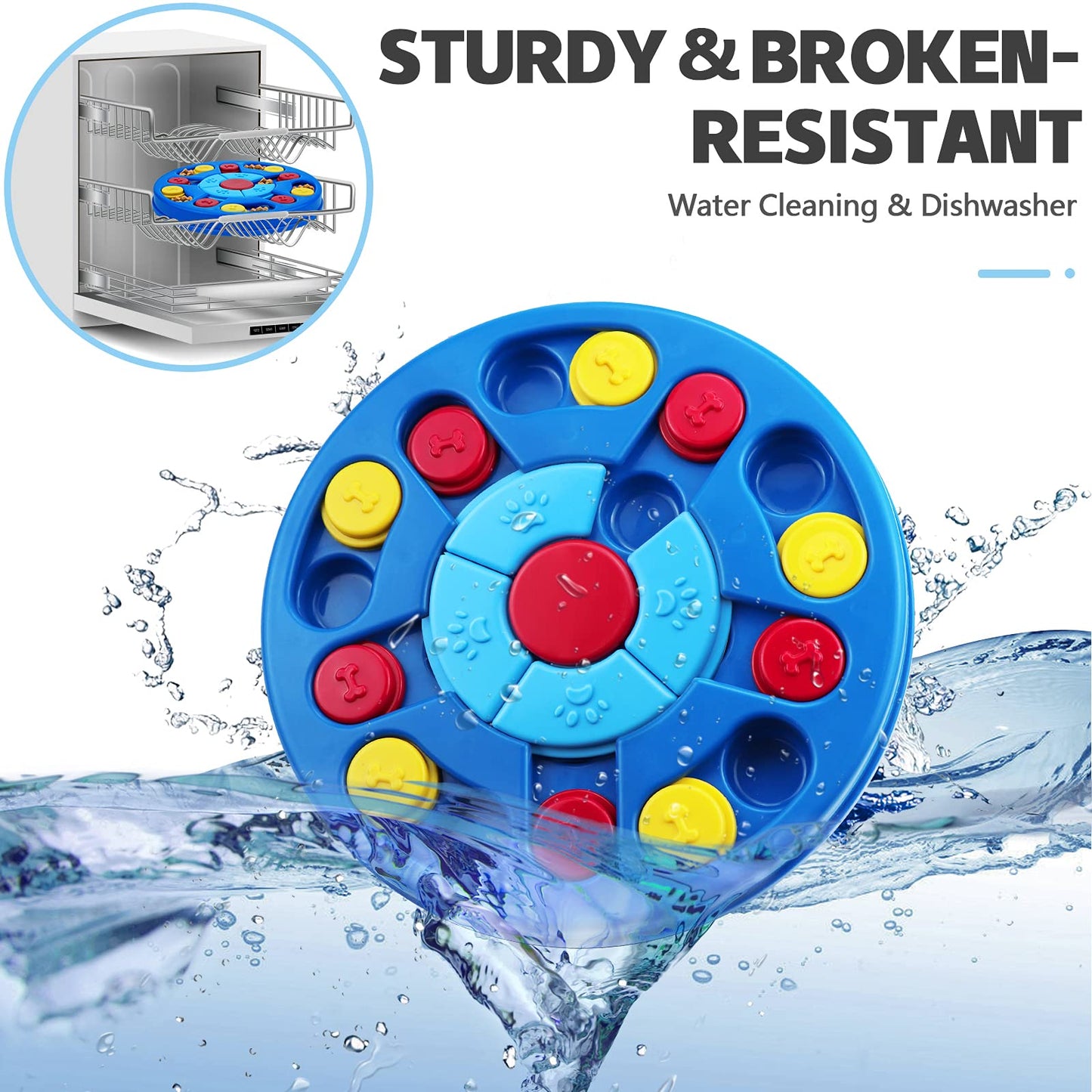 Joansan Dog Puzzle Toys Interactive Puzzle Game Dog Toy for Smart Dogs IQ Stimulation Treat Puzzle Toy for Dogs Treat Training,Puzzle Slow Feeder to Aid Pets Digestion (Advanced Level 2-3)