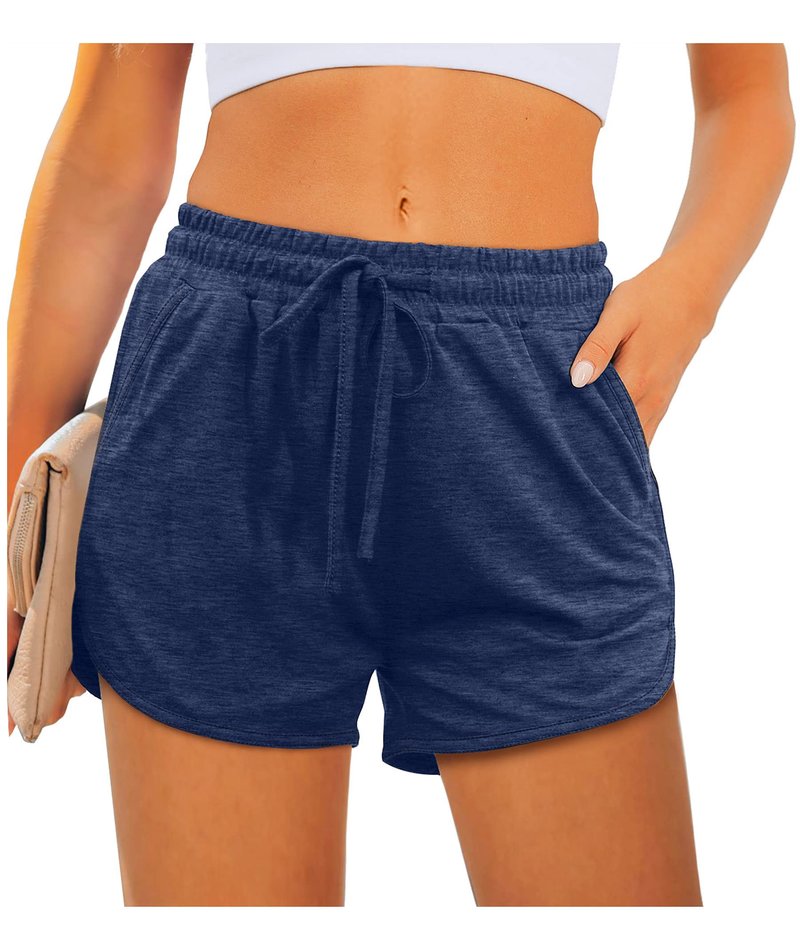 Aloodor Womens Yoga Shorts for Summer Gym Athletic Running Short Pants S