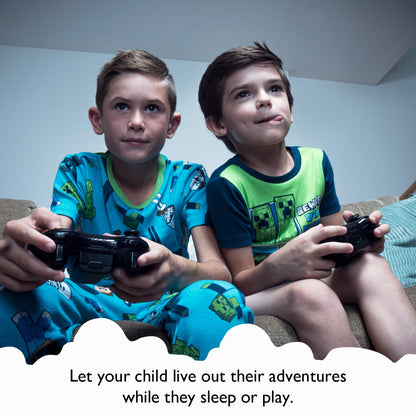 Minecraft boys Pajama Bottom, Night Scene, Medium US