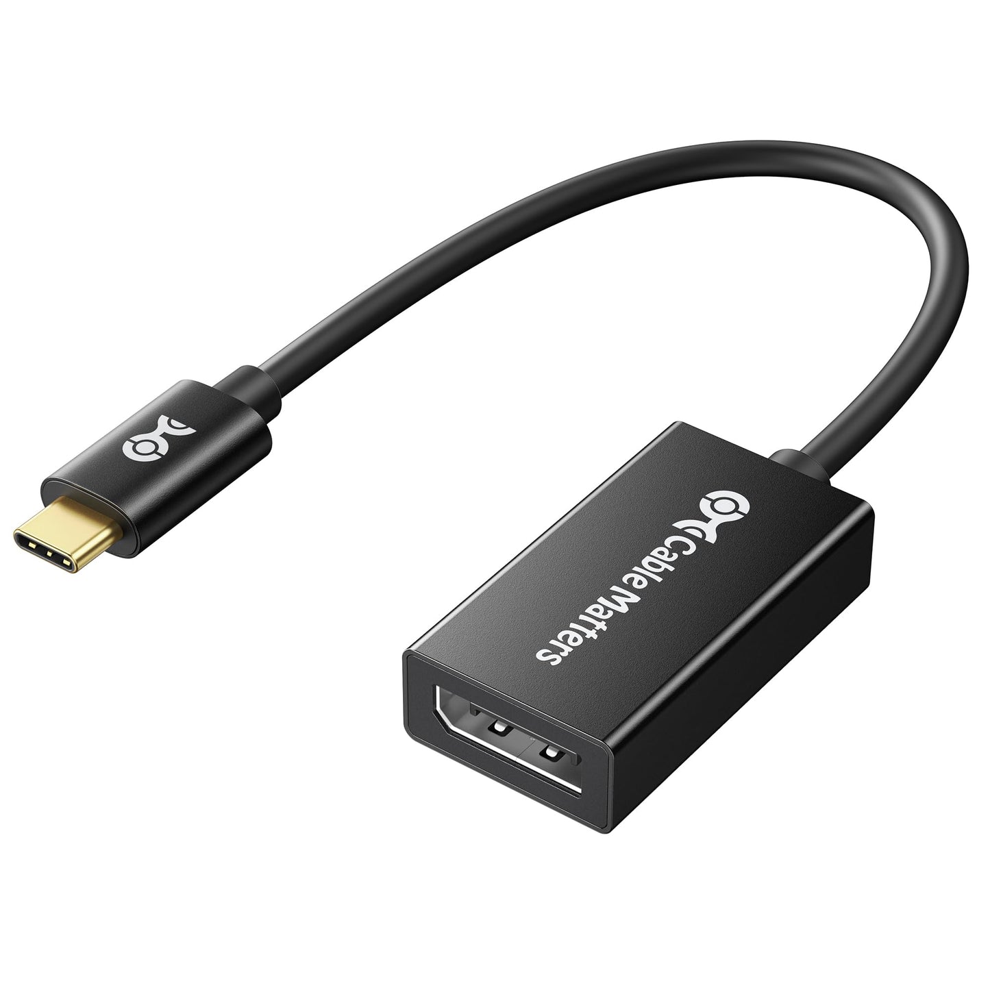 Cable Matters 8K USB C to DisplayPort Adapter (USB C to DP Adapter) Support 8K (7680x4320) DisplayPort 1.4 - Thunderbolt 3 Compatible for iPhone 15 Pro Max Plus, MacBook Pro, Dell XPS, Surface Book 2