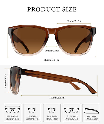 KALIYADI Womens-Sunglasses Polarized Sunglasses-Womens Trendy: Retro Sun Glasses with UV Protection for Travel Driving
