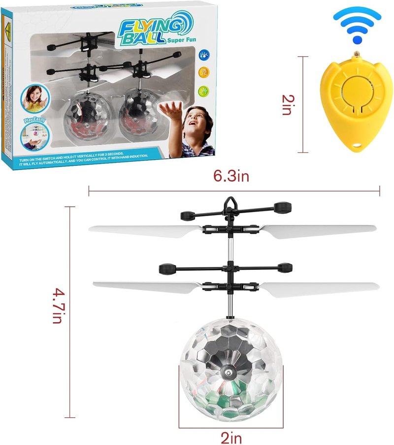 Flying Orb Ball - 2 Pack LED Glowing Orbiter Toy for Kids | Fun Indoor & Outdoor Games for Ages 6-12