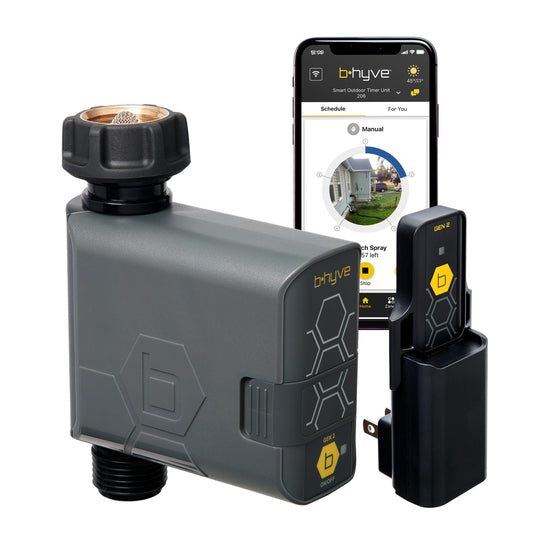 Orbit B-hyve Gen 2 Smart Hose Watering Timer with Wi-Fi Hub - Smart Hose Watering Timer - Wi-Fi System - App Controlled - Weatherproof AA Battery Powered - 90204