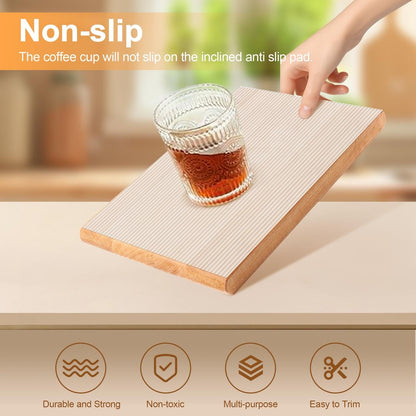 FEXIA Shelf Liner for Kitchen Cabinets, 17.5 Inch x 20 FT, Non Adhesive Drawer Liner, Refrigerator Liners, Washable Oil-Proof Fridge Pads Shelves Drawer, Cabinet Mat for Shelves (Clear)