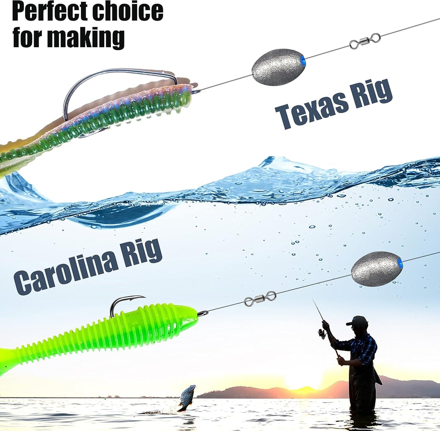 48PCS Egg Weights Egg Fishing Sinkers Lead Weights Catfish Weights Slide Sinkers for Fishing Line Assortment