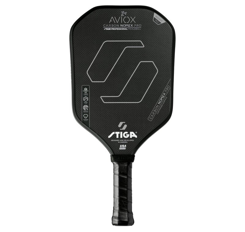 STIGA Aviox Carbon Nomex Pro Pickleball Paddle | Midweight Carbon Fiber Paddle for Power & Speed - Professional Grade - USAPA Approved - Designed in Sweden