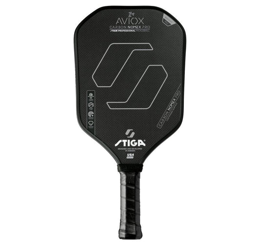 STIGA Aviox Carbon Nomex Pro Pickleball Paddle | Midweight Carbon Fiber Paddle for Power & Speed - Professional Grade - USAPA Approved - Designed in Sweden