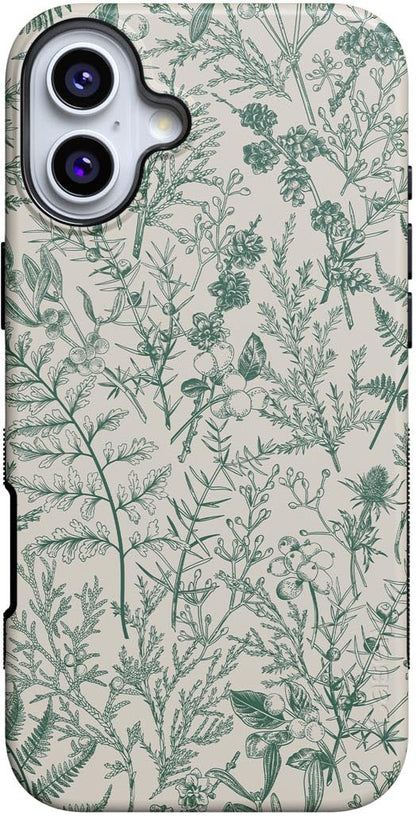 Casely iPhone 16 Case | Nantucket Cottage | Blue Hydrangea | Compatible with MagSafe | Bold Protective Design