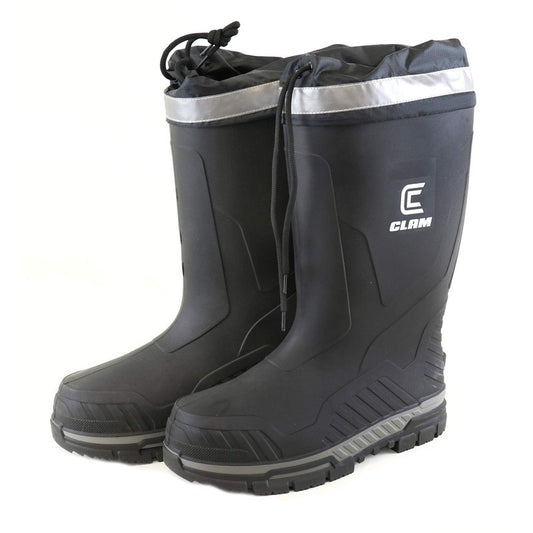 CLAM ICEARMOR Sub-Zero X Rubber Boots – Size 10 – Waterproof Insulated Ice Fishing Boots with Rugged Sole & Cold-Weather Grip – Heavy-Duty Winter Footwear for Ice Anglers & Outdoorsmen