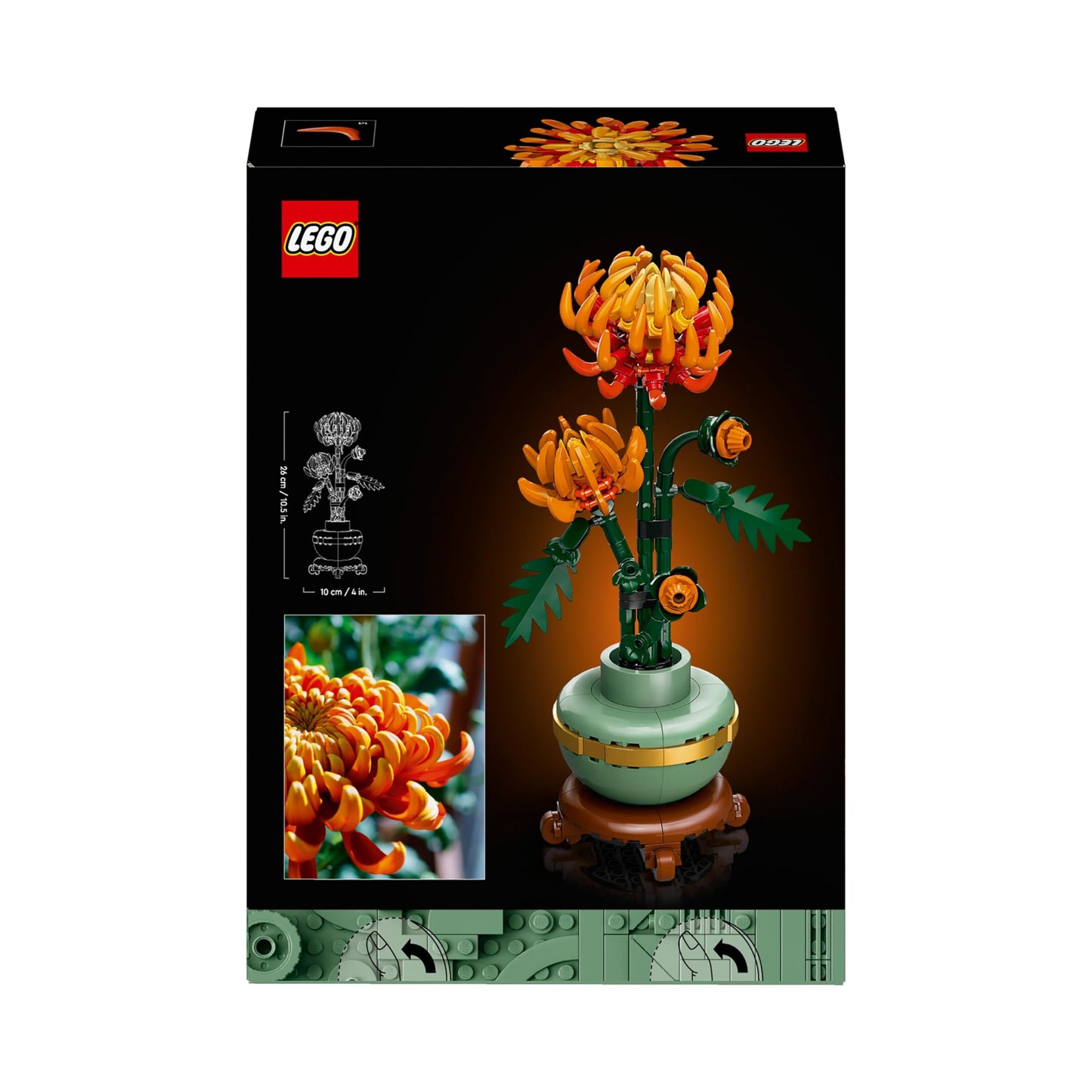 LEGO Botanicals Chrysanthemum Artificial Flower Building Set - Faux Plant Gift for Mothers - Creative Model Kit for Adults to Build - Home Office Decor from the Botanical Collection - 10368