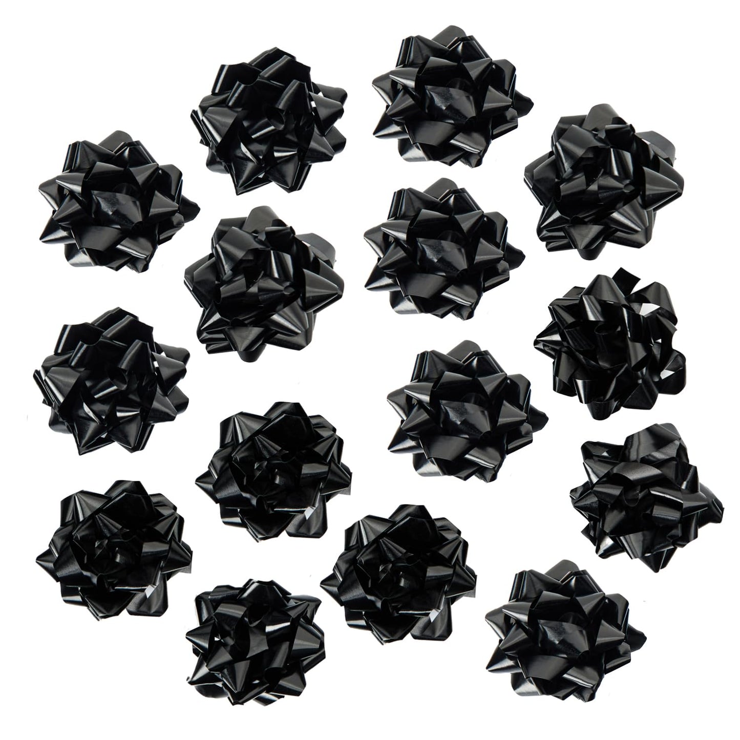 CHOIEO 15 Pcs Gift Bows Assortment, Decor for Christmas, Birthdays, Weddings, Holiday Embellishments, Presents, Wrapping Paper, Anniversaries, Baby Showers, Bridal Showers, Hanukkah (Black)