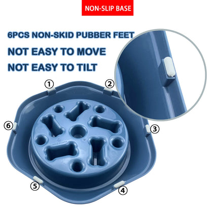 CAISHOW Slow Feeder Dog Bowl Anti Gulping Healthy Eating Interactive Bloat Stop Fun Alternative Non Slip Dog Slow Food Feeding Pet Bowl Slow Eating Healthy Design for Small Medium Size Dogs