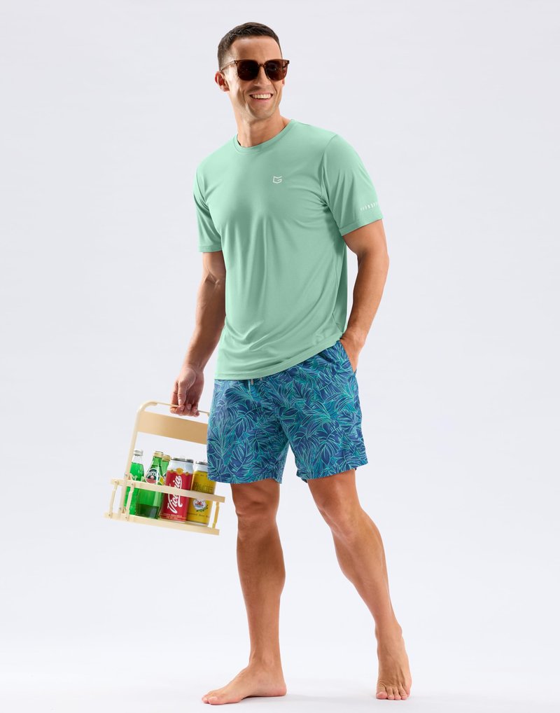 Men's Workout Breathable T-Shirts Dry Fit UPF 50+ Sun Shirts Quick Dry Cooling Tee for Athletic, Running, Hiking (Light Pea Green, 3XL)
