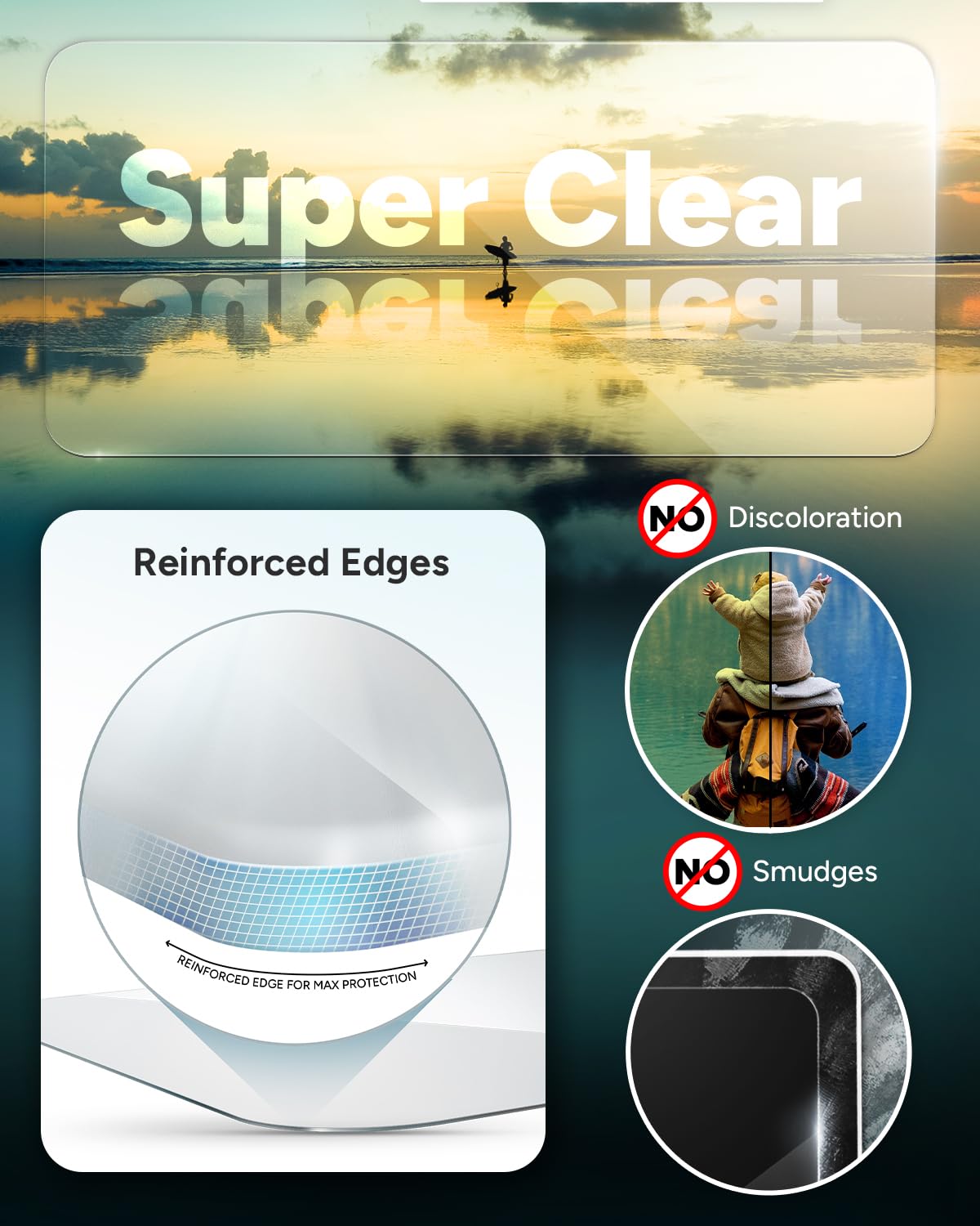 ZAGG Glass Elite Screen Protector for iPhone 16 Pro - 5X Stronger, Reinforced Edges, Ultra-Strong Tempered Glass, Scratch Resistant, Anti-Smudge, Easy Installation, InvisibleShield, Eco-Friendly