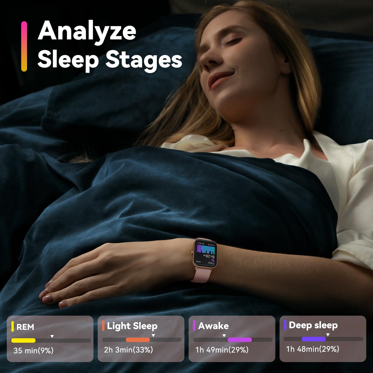 ENOMIR Smart Watch for Men Women, Alexa Built-in Fitness Tracker with Call Function & 2025 Upgraded 1.8" HD Anti-Fall Screen, IP68 Waterproof Heart Rate/Sleep/SpO2 Monitor, iOS Android Compatible